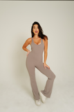 SPORTYFLEX- WHISPER OPEN-BACK FLARE JUMPSUIT