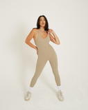 SPORTYFLEX- CLAY OPEN RACERBACK JUMPSUIT