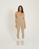 SPORTYFLEX- CLAY OPEN RACERBACK JUMPSUIT