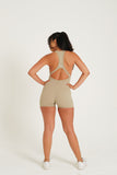 SPORTYFLEX- CLAY OPEN RACERBACK SHORTSUIT