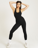 SPORTYFLEX- ONYX OPEN RACERBACK JUMPSUIT