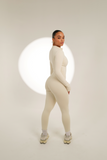 SPORTYFLEX- FAWN LONG SLEEVE  JUMPSUIT