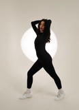 SPORTYFLEX- ONYX LONG SLEEVE JUMPSUIT