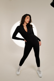 SPORTYFLEX- ONYX LONG SLEEVE JUMPSUIT