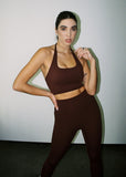 GIRL ON THE GO - COCOA HALTER CROP BRAMI