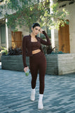 GIRL ON THE GO - COCOA SUPER HIGHWAISTED LEGGINGS