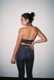 GIRL ON THE GO - SLATE HALTER CROP BRAMI