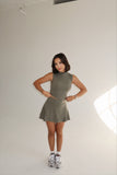 CASUAL ALLURE - MARTINI OLIVE HIGHWAISTED SKIRT