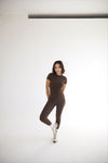 CASUAL ALLURE- DARK CHOCOLATE HIGHWAISTED LEGGINGS