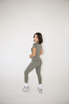 CASUAL ALLURE- MARTINI OLIVE HIGHWAISTED LEGGINGS